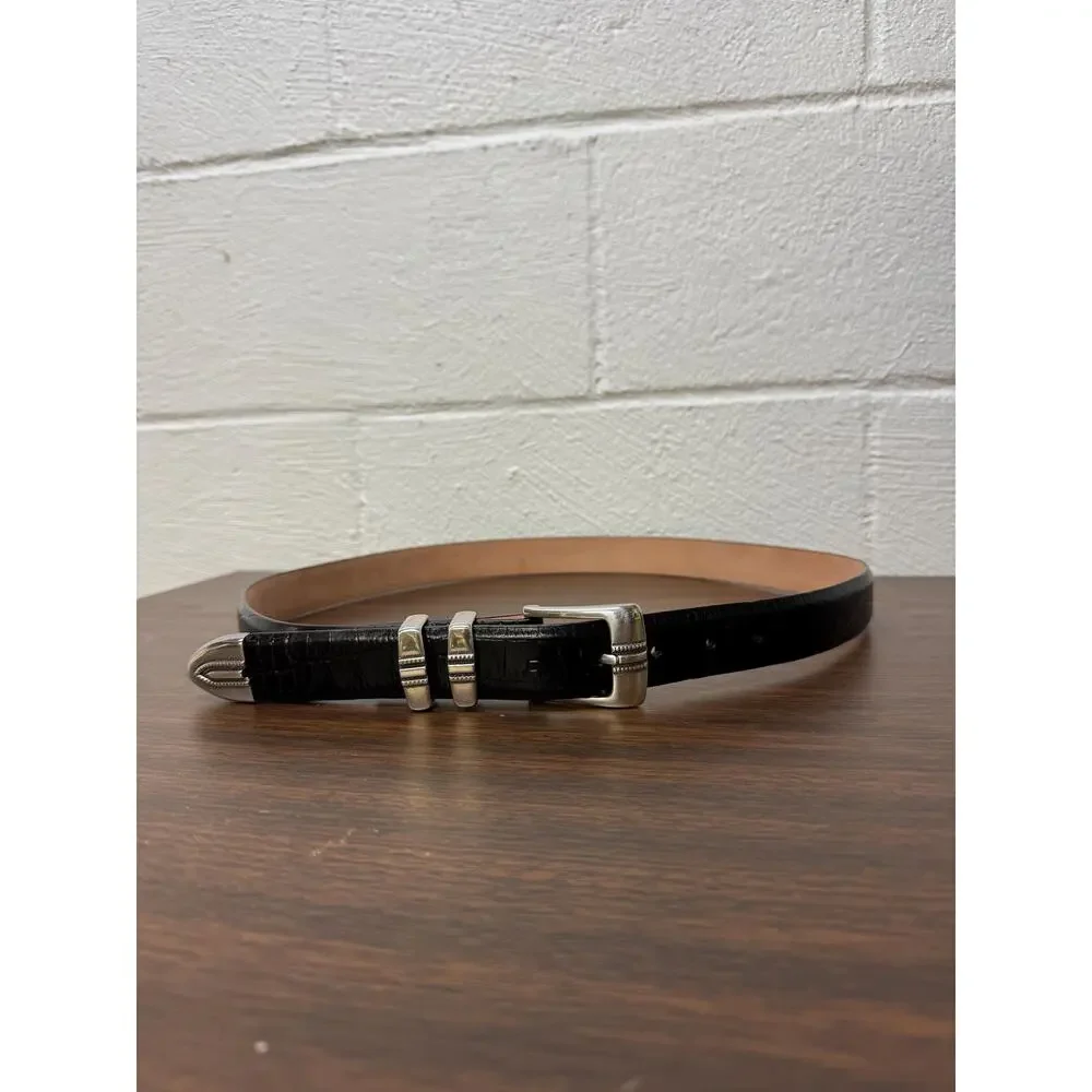 Estate Vintage Genuine Italian leather belt size 40 calfskin